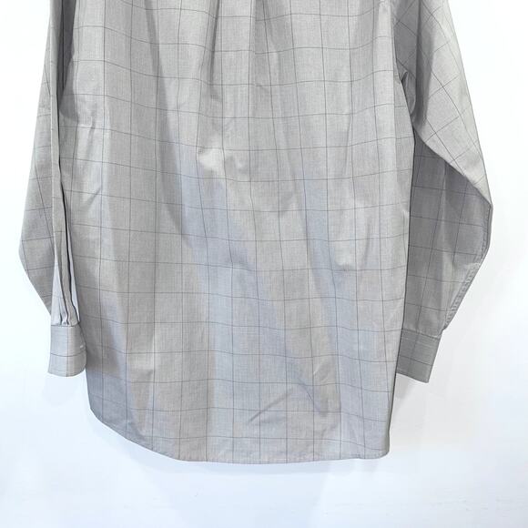 Jos A Bank Gray Button up Dress Shirt 100% Cotton Size S - Picture 6 of 7